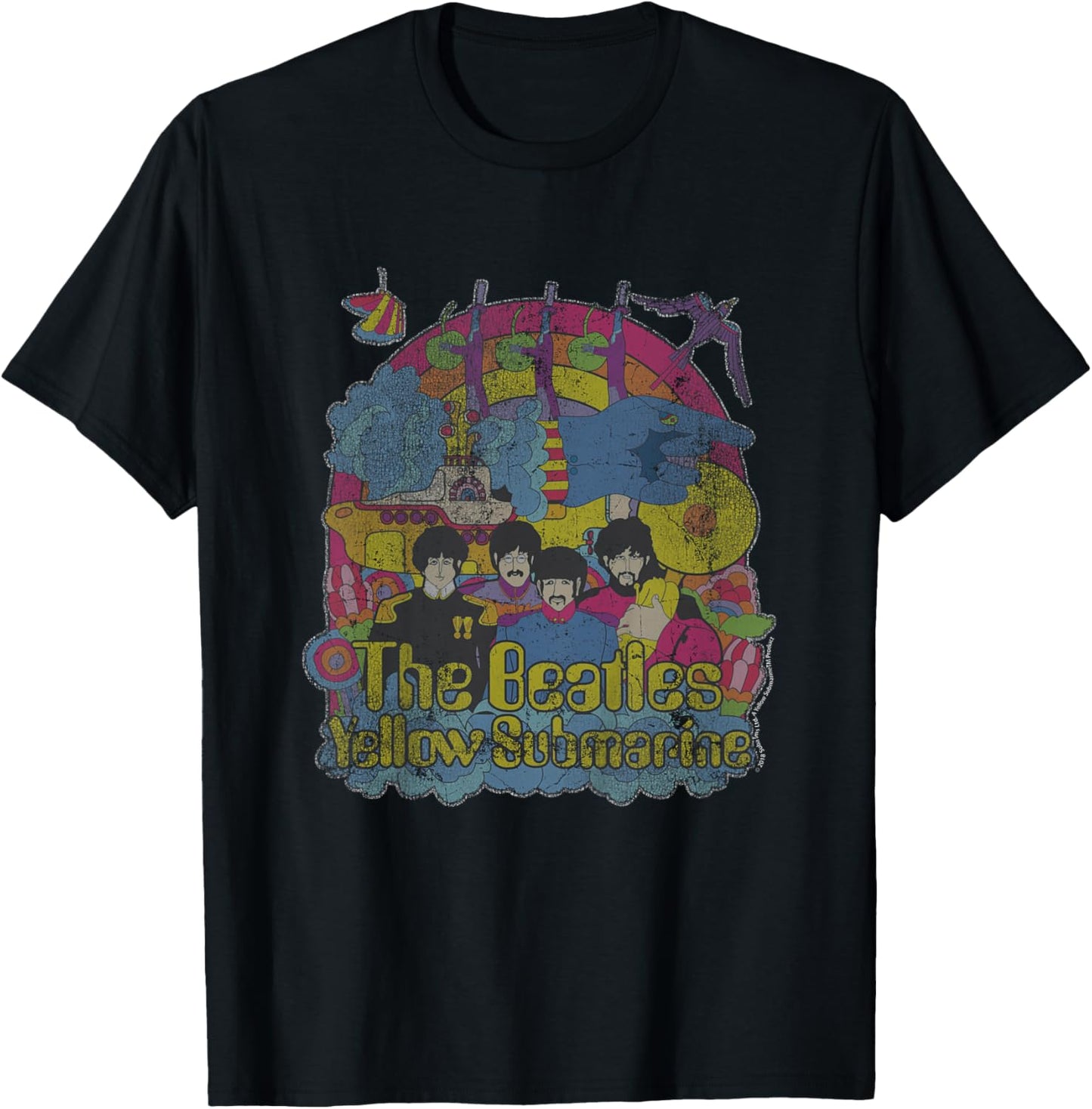 The Beatles - Yellow Submarine Vintage T-Shirt - T-Shirt | Black