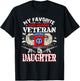 My Favorite 82nd Airborne Veteran is My Daughter Veteran Day T-Shirt - T-Shirt | Black