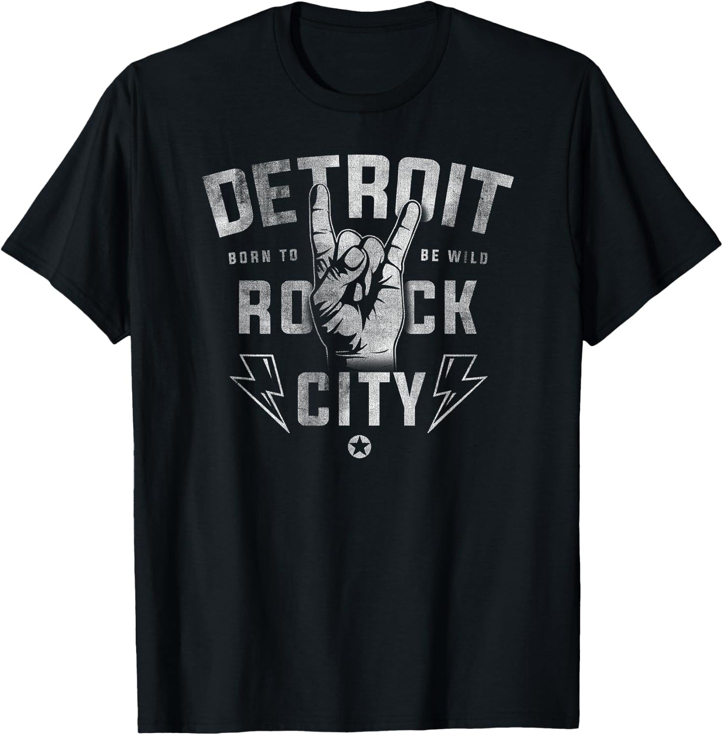 Detroit Rock City Black Vintage T-Shirt - T-Shirt | Black