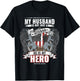 My Husband Is Not Just A Veteran He Is My Hero Wife T-Shirt - T-Shirt | Black