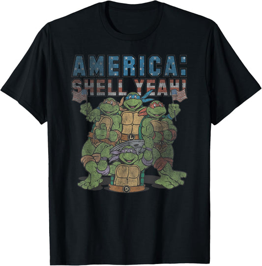 TMNT America: Shell Yeah! Group Shot T-Shirt - T-Shirt | Black