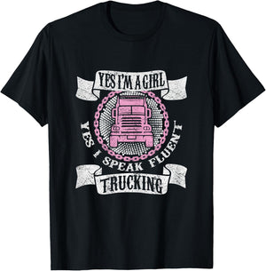 Truck Driver Humming Driver Truck Driver - Truck Driver T-Shirt - T-Shirt | Black