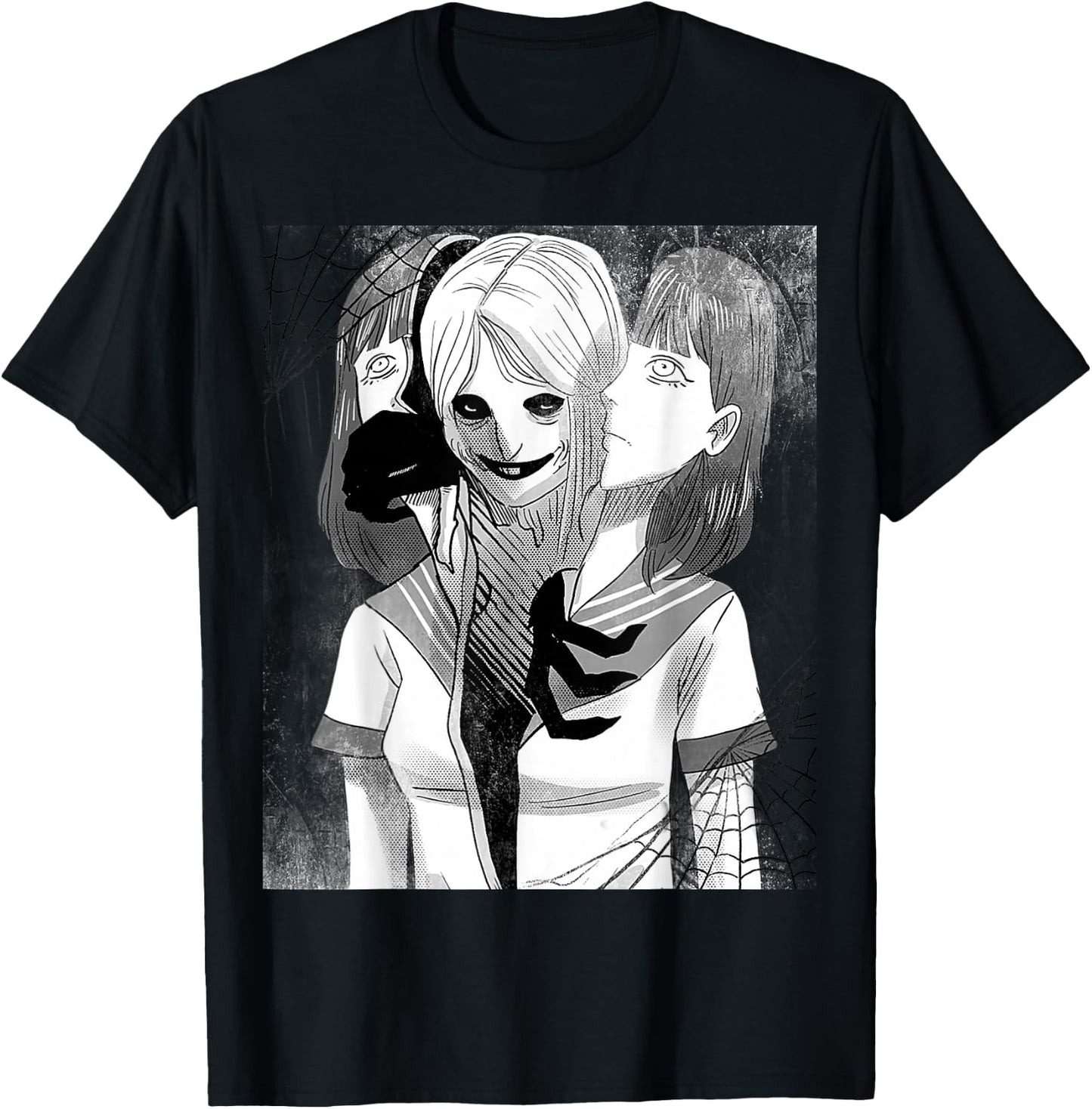 Otaku Anime Japanese Gothic Witch Occult Girl Horror Demon T-Shirt - T-Shirt | Black