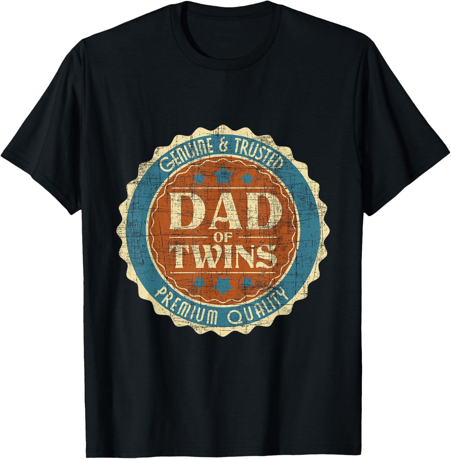 Dad Of Twins - Father Of Twins New Dad T-Shirt - T-Shirt | Black