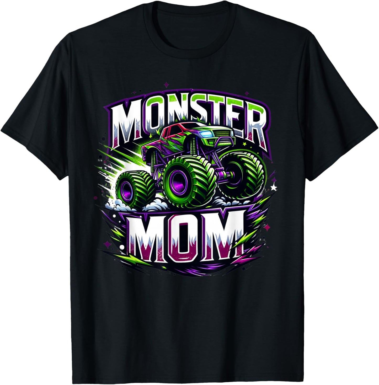Monster Truck Race Racer Driver Mom Mother's Day T-Shirt - T-Shirt | Black