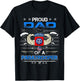 Proud Dad Of A Army 82Nd Airborne Paratroope Veteran Father T-Shirt - T-Shirt | Black