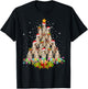 Wolfs Tree Christmas Sweater Xmas Pet Animal Wolf Lover Gift T-Shirt - T-Shirt | Black