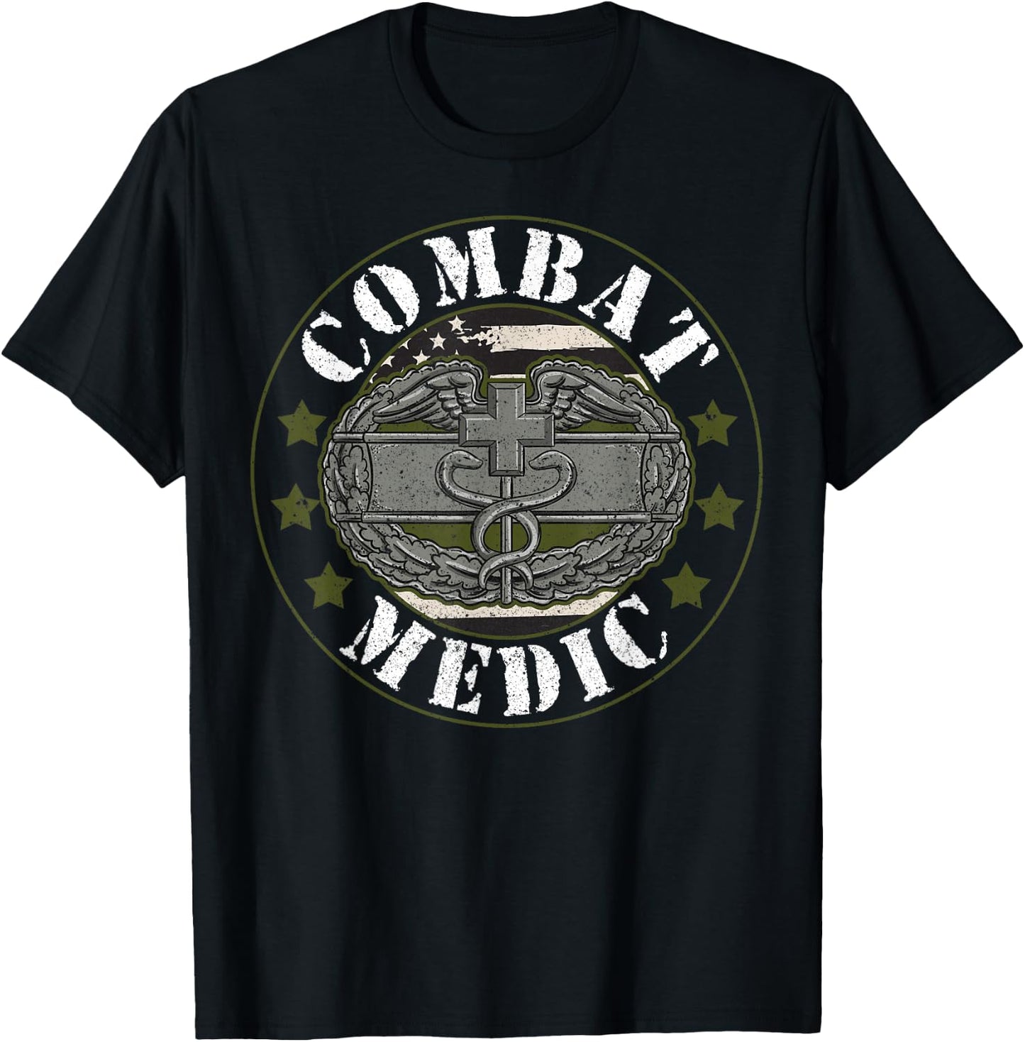 Combat Medic Veteran Proud Military Medical Personnel Doc T-Shirt - T-Shirt | Black