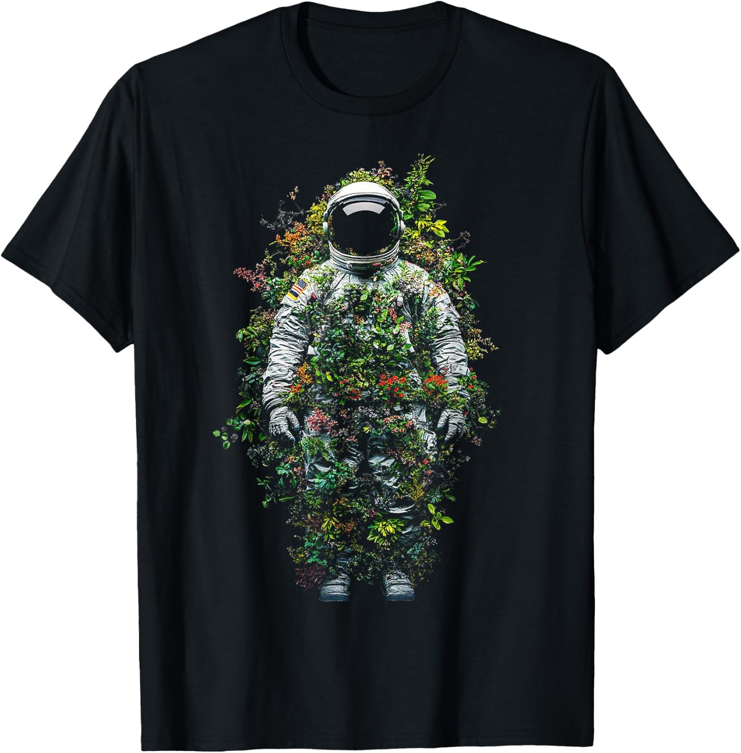 Astronaut Forest Graphic Art Astronaut T-Shirt - T-Shirt | Black