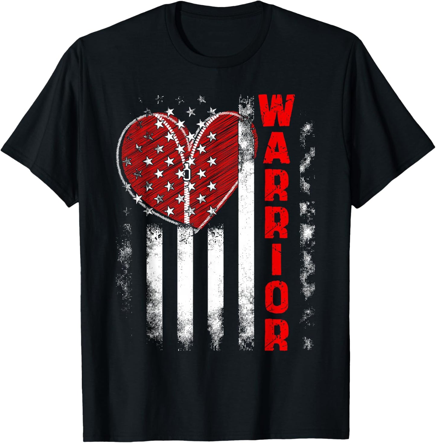 Open Heart Surgery Warrior For Heart Patients Survivor T-Shirt - T-Shirt | Black