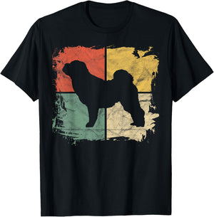 Square Retro Shar-Pei Owner Gift Dog Sharpei Dad Pet Mom Men Women Kids T-Shirt - T-Shirt | Black