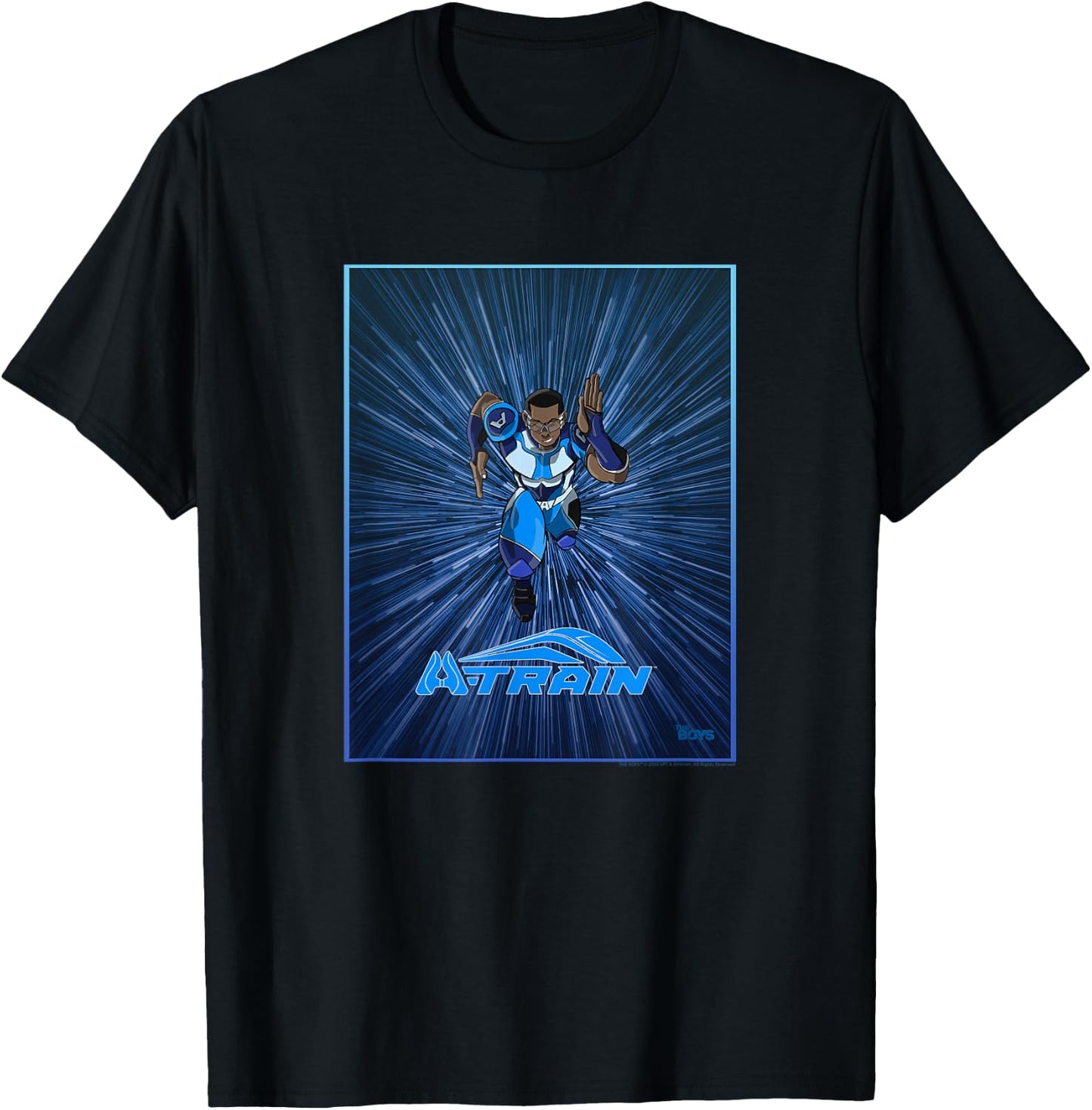 The Boys A-Train Illustration Superhero TV Show T-Shirt - T-Shirt | Black