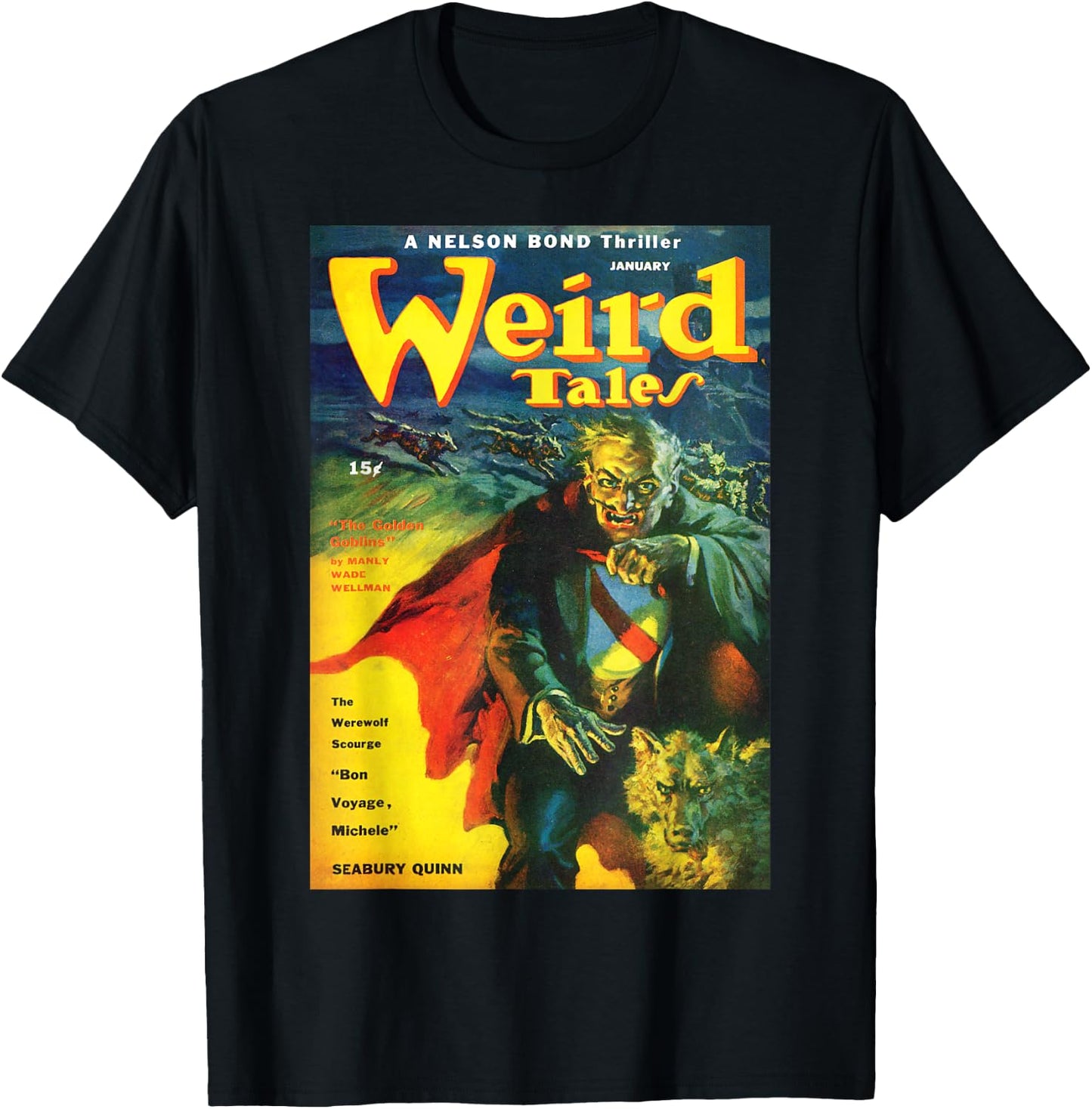 Vampire Werewolf Halloween Horror Vintage Comic Book Retro T-Shirt - T-Shirt | Black