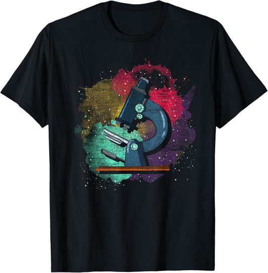 Lab Technician Microscope Medical Laboratory Scientist T-Shirt - T-Shirt | Black