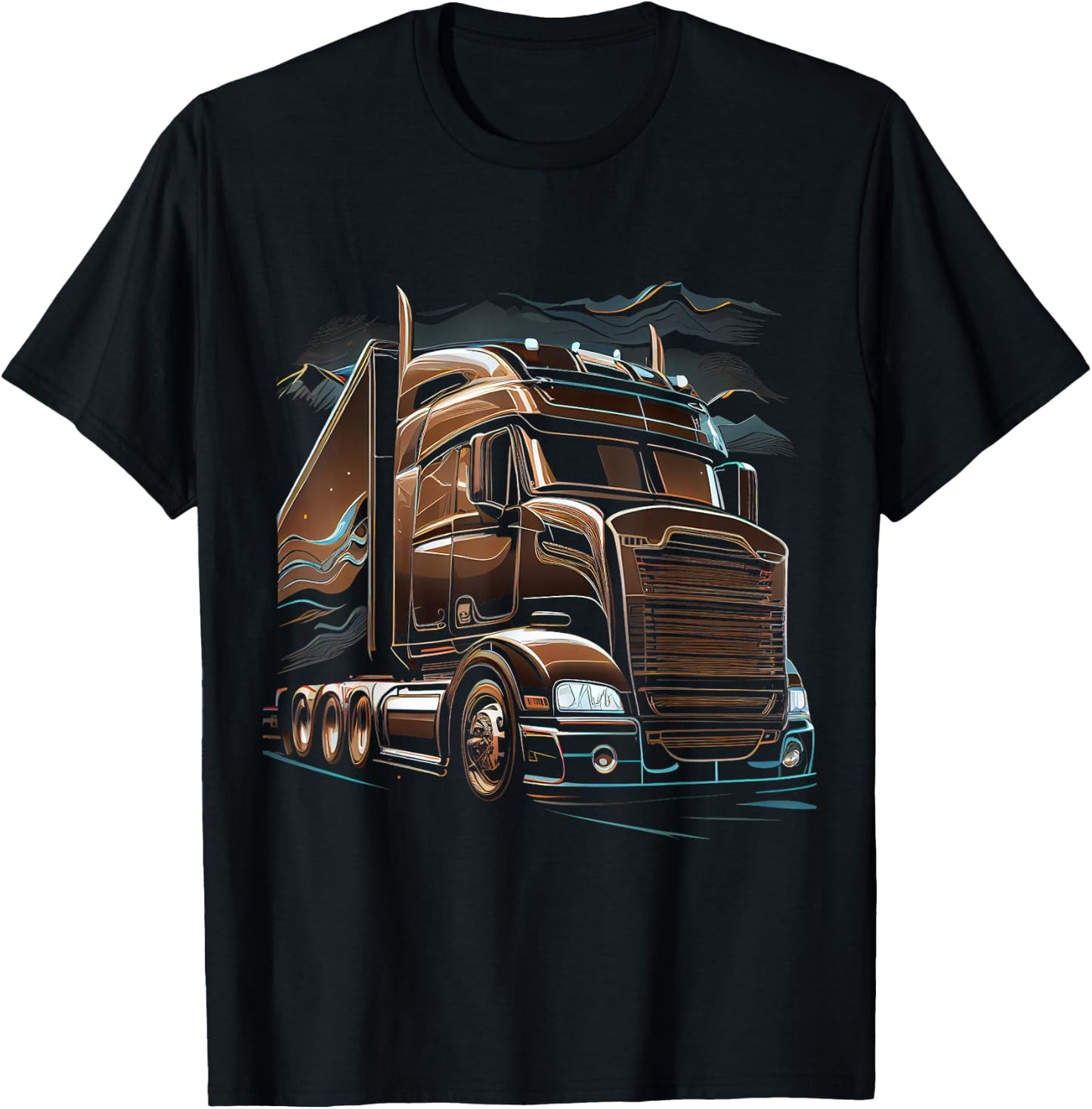 Truck Driver 18 Wheel Trucker Gift T-Shirt - T-Shirt | Black