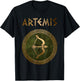 Artemis Greek Goddess of Hunting Antique Symbol T-Shirt - T-Shirt | Black