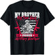 My Brother Has Your Back Proud Military Brother Army Sibling T-Shirt - T-Shirt | Black