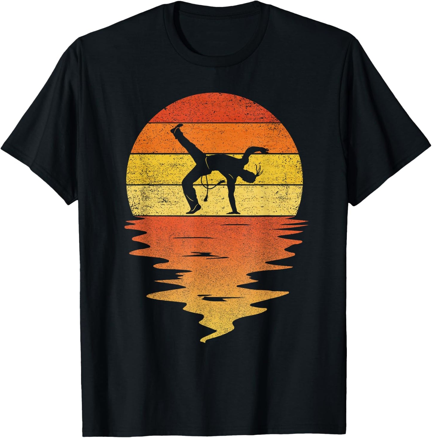 Capoeira shirt retro sunset 70s vintage Capoeira T-Shirt - T-Shirt | Black