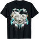 Wolf Lover Heart Dream Catcher T-Shirt - T-Shirt | Black