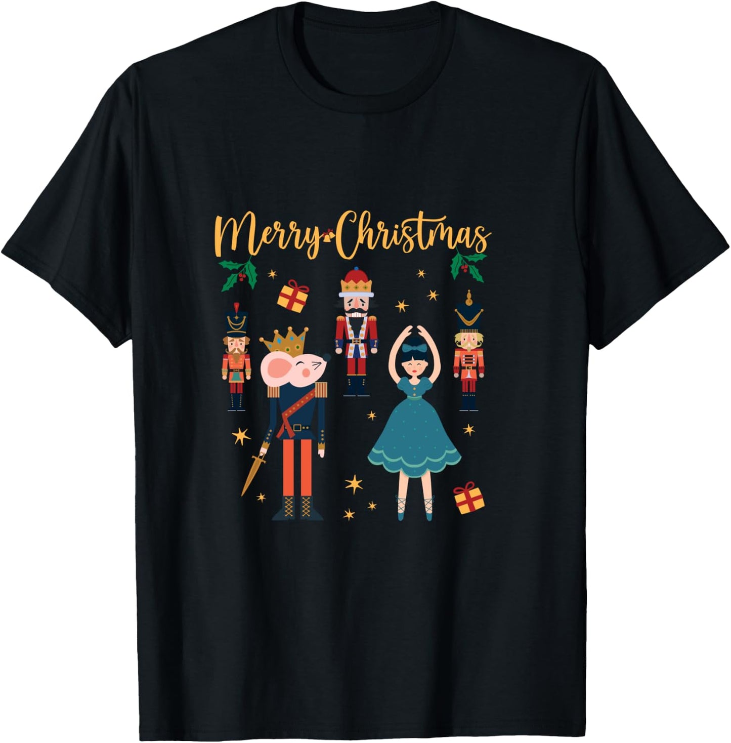 Matching Family Nutcracker Ballet Pajama Christmas Clara T-Shirt - T-Shirt | Black