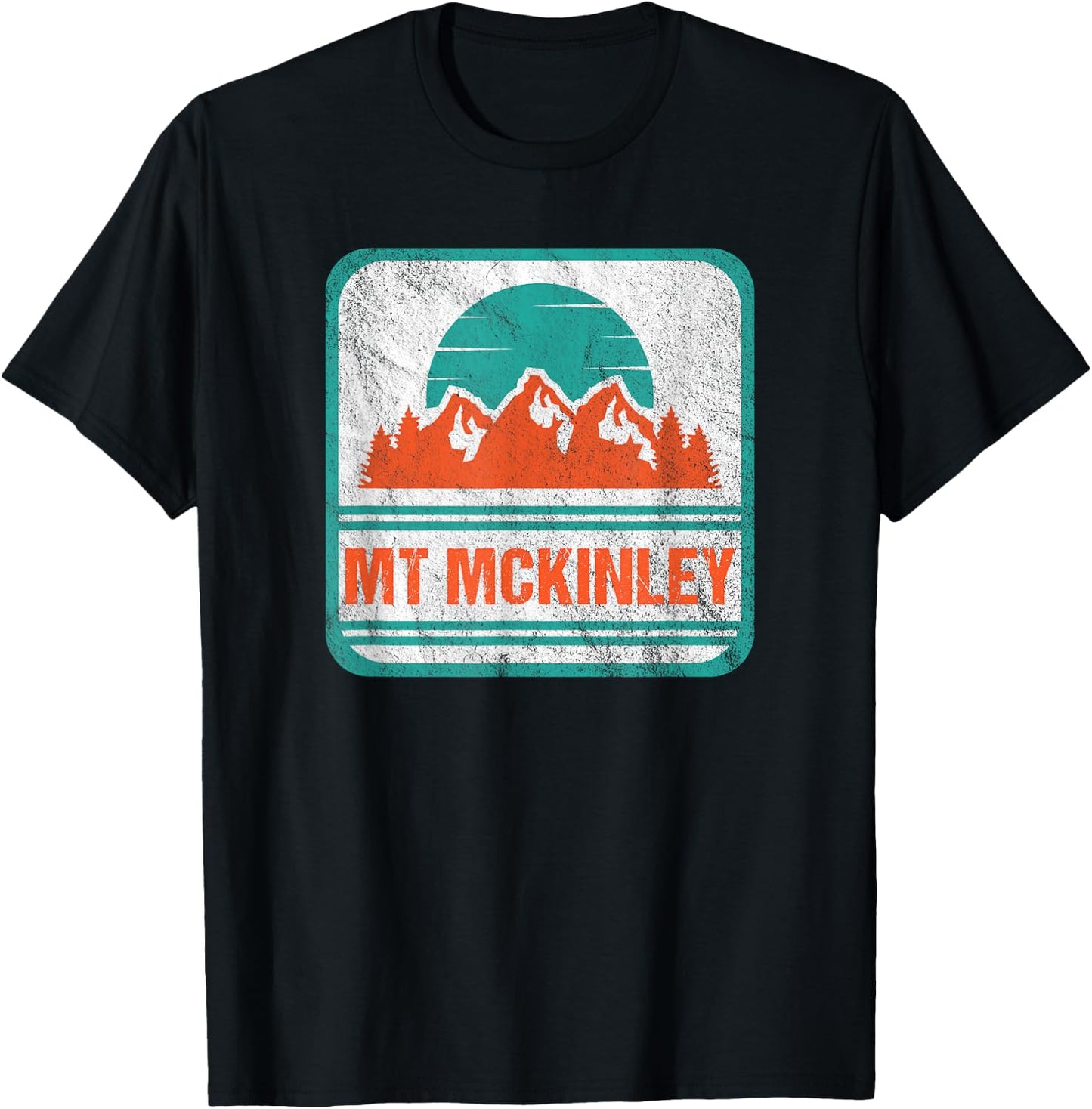 Retro Vintage Mount McKinley USA Mountains T-Shirt - T-Shirt | Black