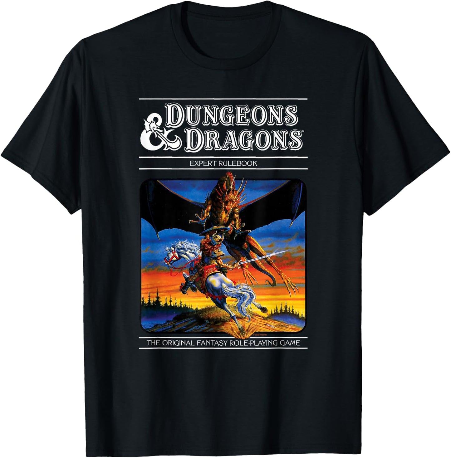Dungeons & Dragons Vintage Expert Rulebook Small T-Shirt - T-Shirt | Black