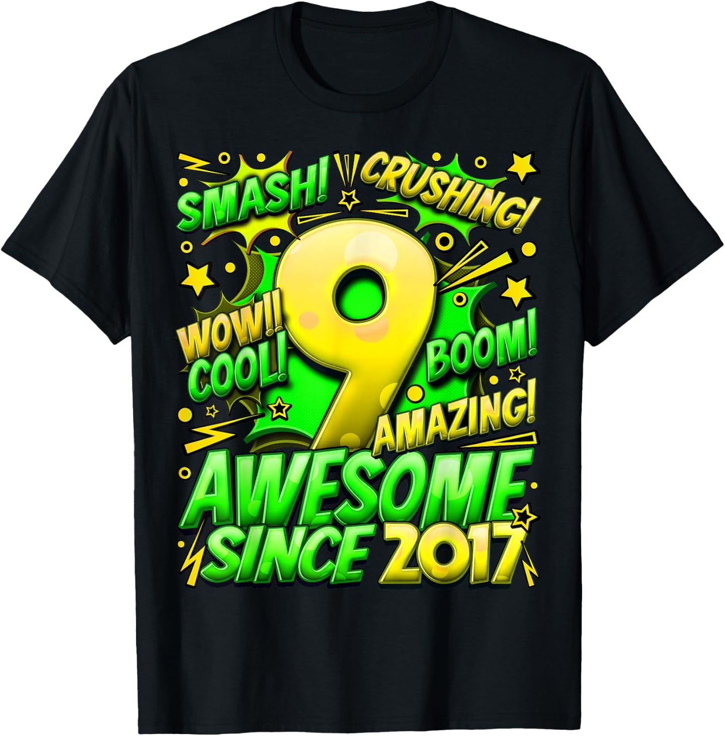 9 Year Old Gifts for Boys 9th Birthday Boy 9 Year Old Boy T-Shirt - T-Shirt | Black