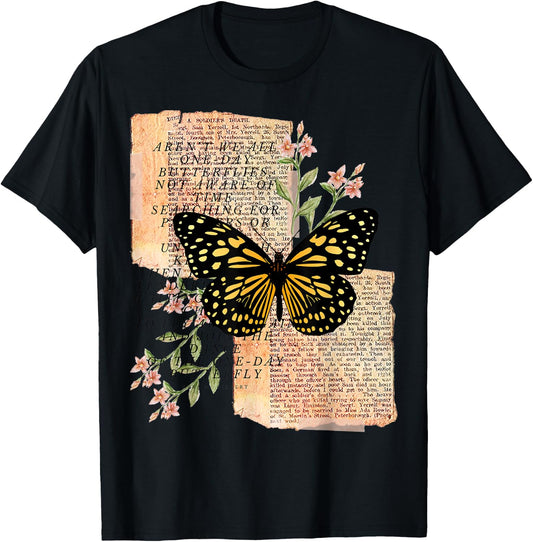 One Day Butterflies T-Shirt - T-Shirt | Black