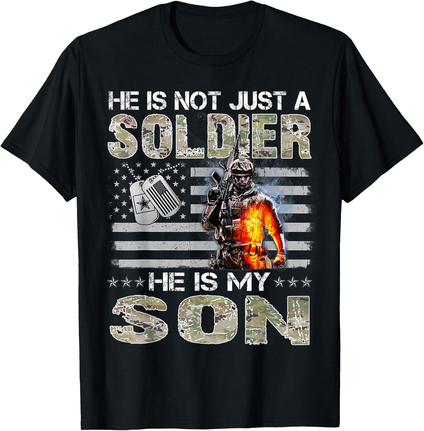 Proud Military Mom Proud Military Dad T-Shirt - T-Shirt | Black