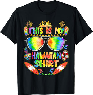 This Is My Hawaiian Shirt Men Women Luau Aloha Hawaii Beach T-Shirt - T-Shirt | Black