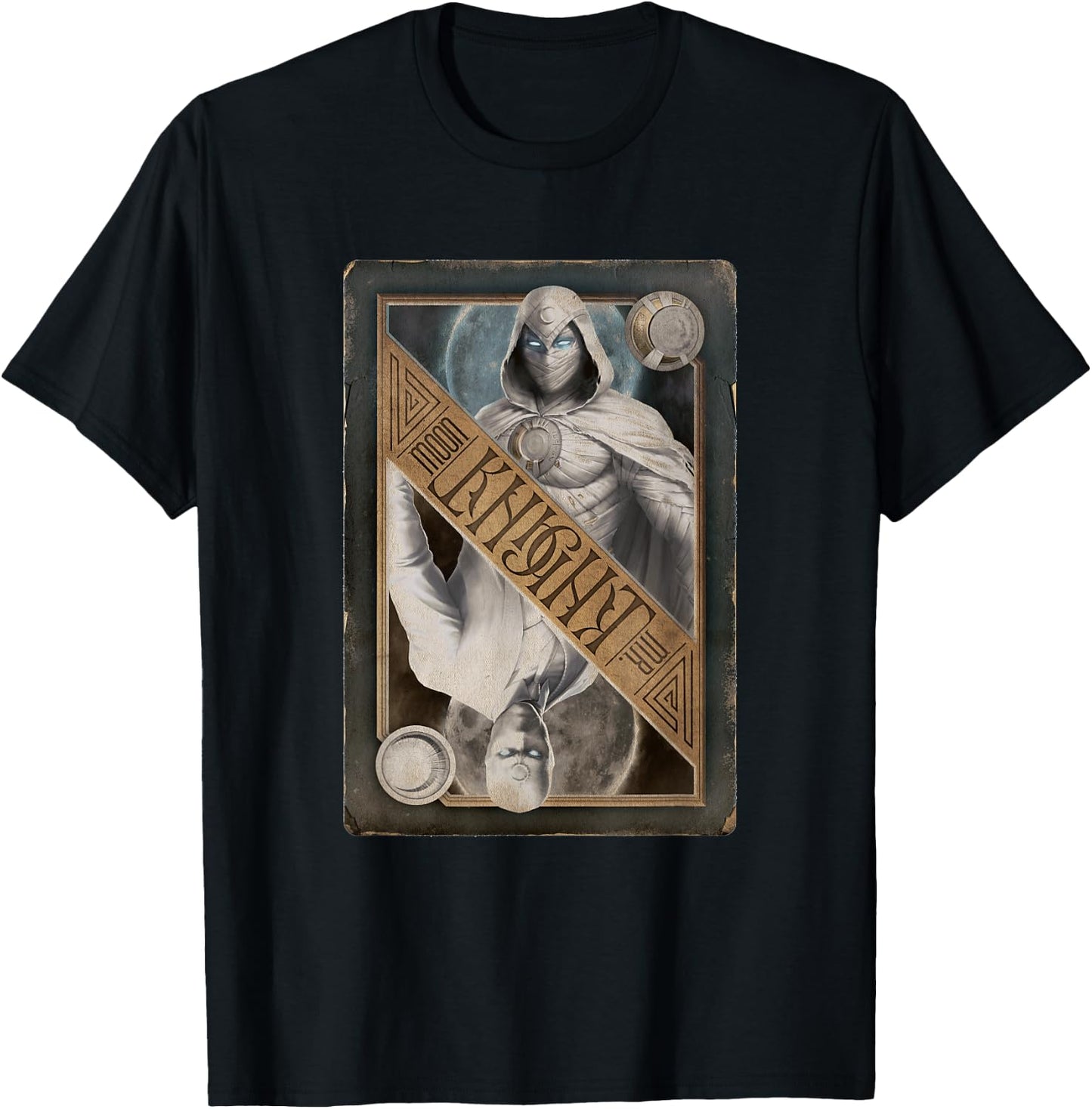 Marvel Moon Knight Mr. Knight Playing Card T-Shirt - T-Shirt | Black