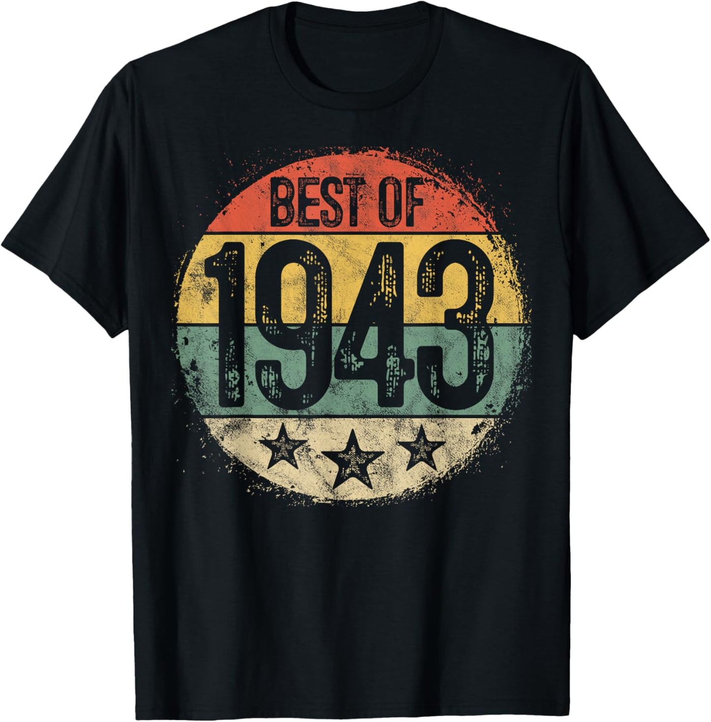 Best Of 1943 82nd Birthday Gifts Women 82 Year Old T-Shirt - T-Shirt | Black