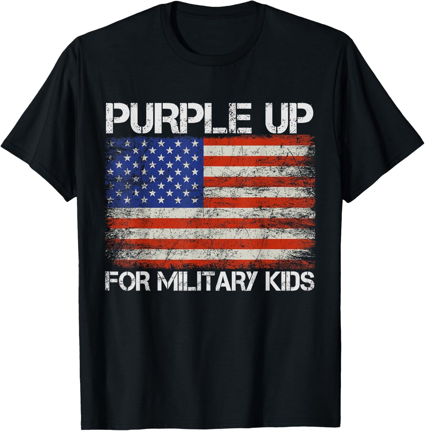 Purple up for Military Kids - Month of the Military Child T-Shirt - T-Shirt | Black