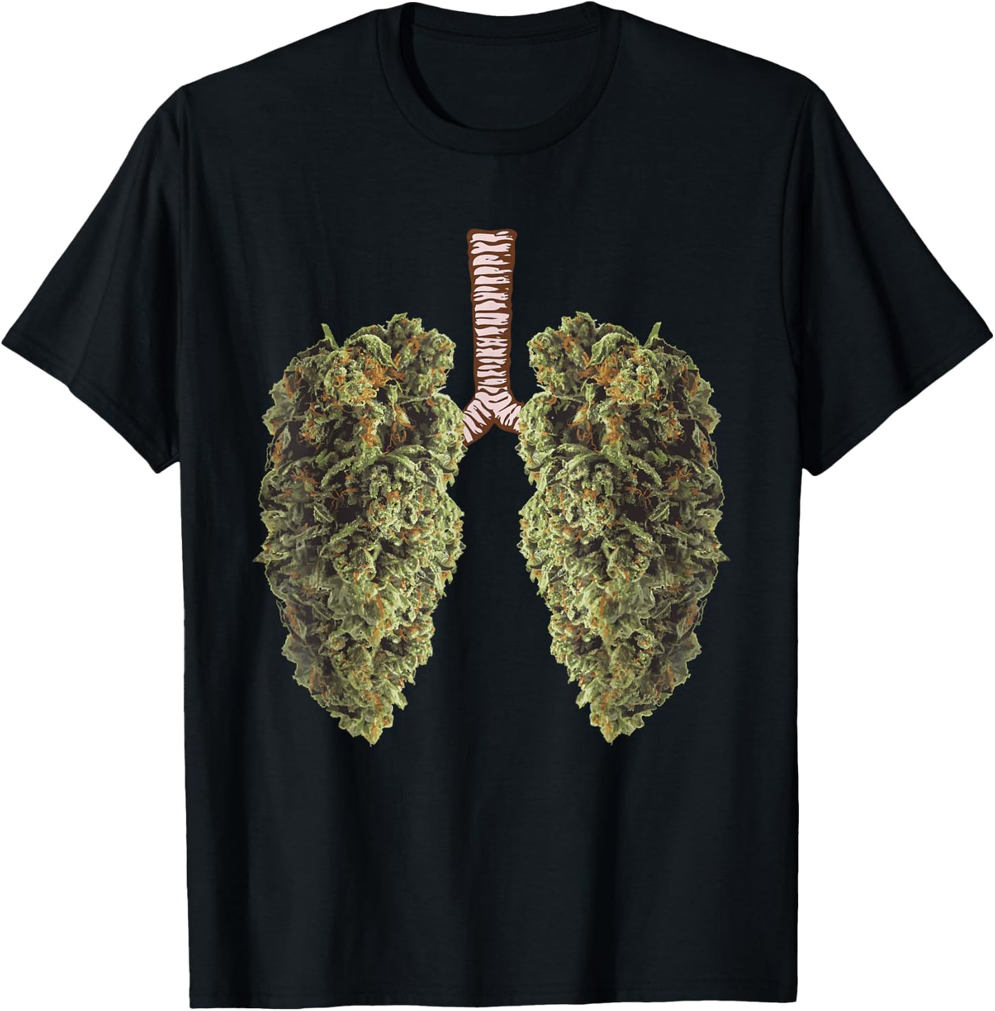 Funny Weed Lung Marijuana Bud - THC Lung T-Shirt - T-Shirt | Black