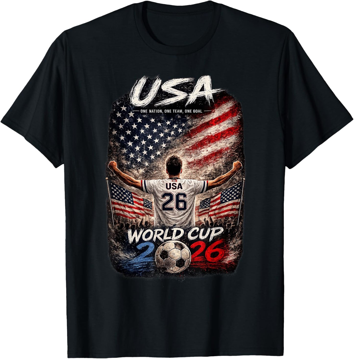 Soccer Football - World Cup 2026 USA Winner T-Shirt - T-Shirt | Black