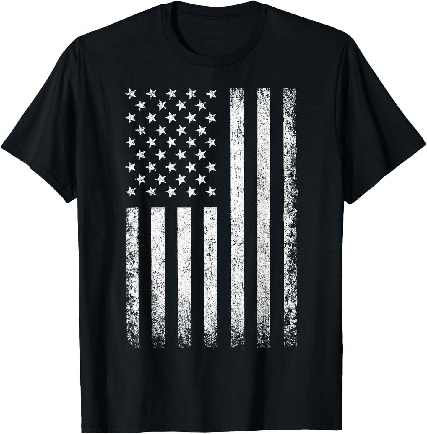 USA Patriotic American Flag Women Kids Boys Girls US T-Shirt - T-Shirt | Black