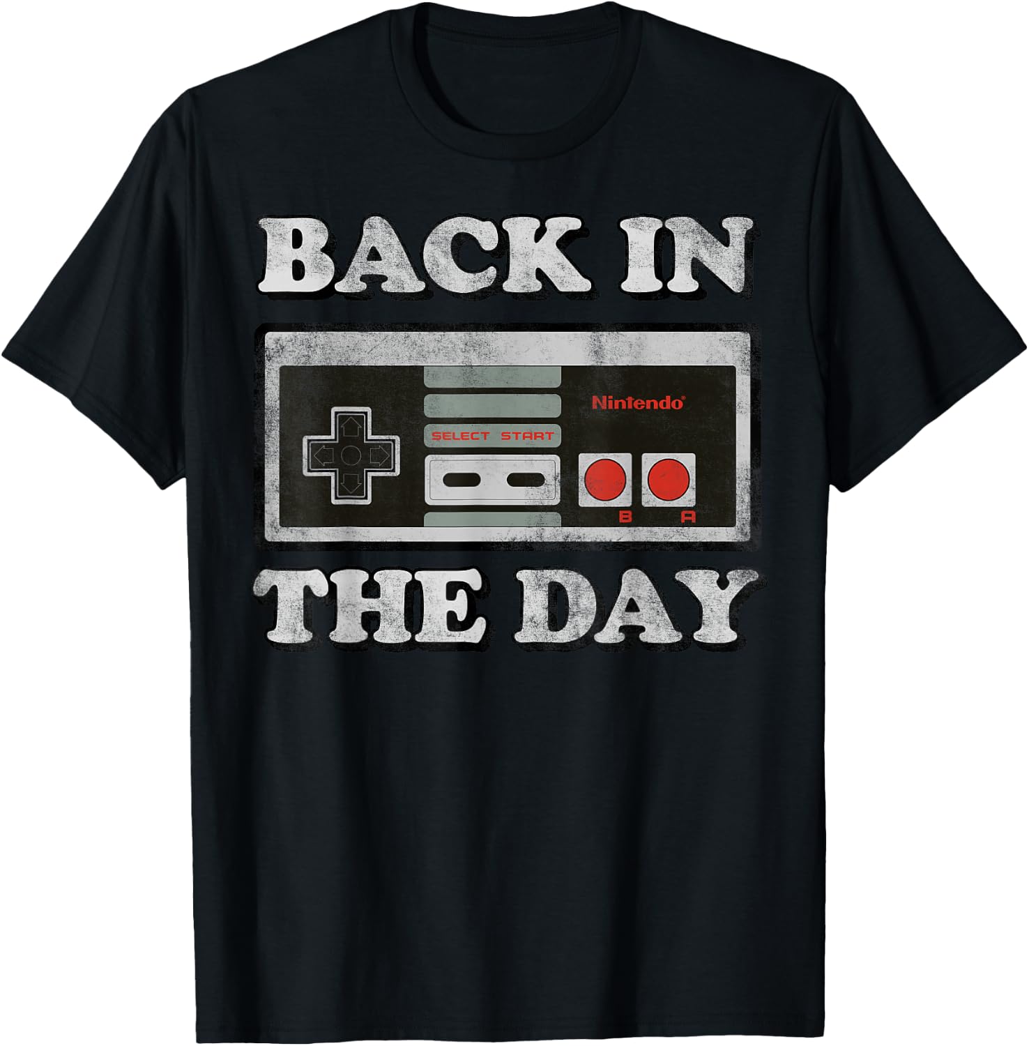 Nintendo NES Controller Back In The Day Graphic T-Shirt - T-Shirt | Black