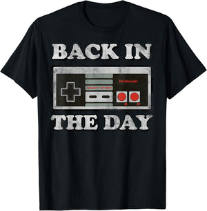 Nintendo NES Controller Back In The Day Graphic T-Shirt - T-Shirt | Black