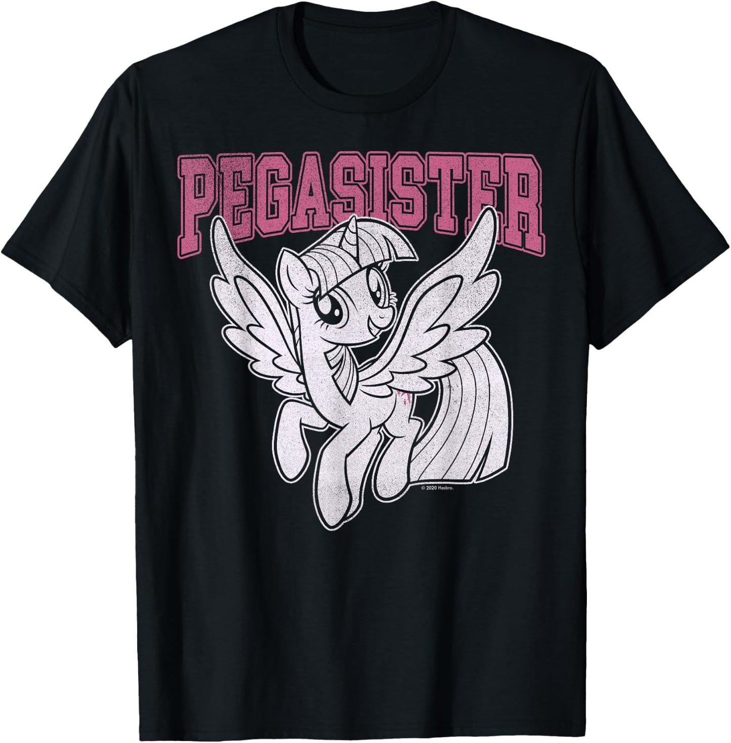 My Little Pony Twilight Sparkle Pegasister Big Collegiate T-Shirt - T-Shirt | Black