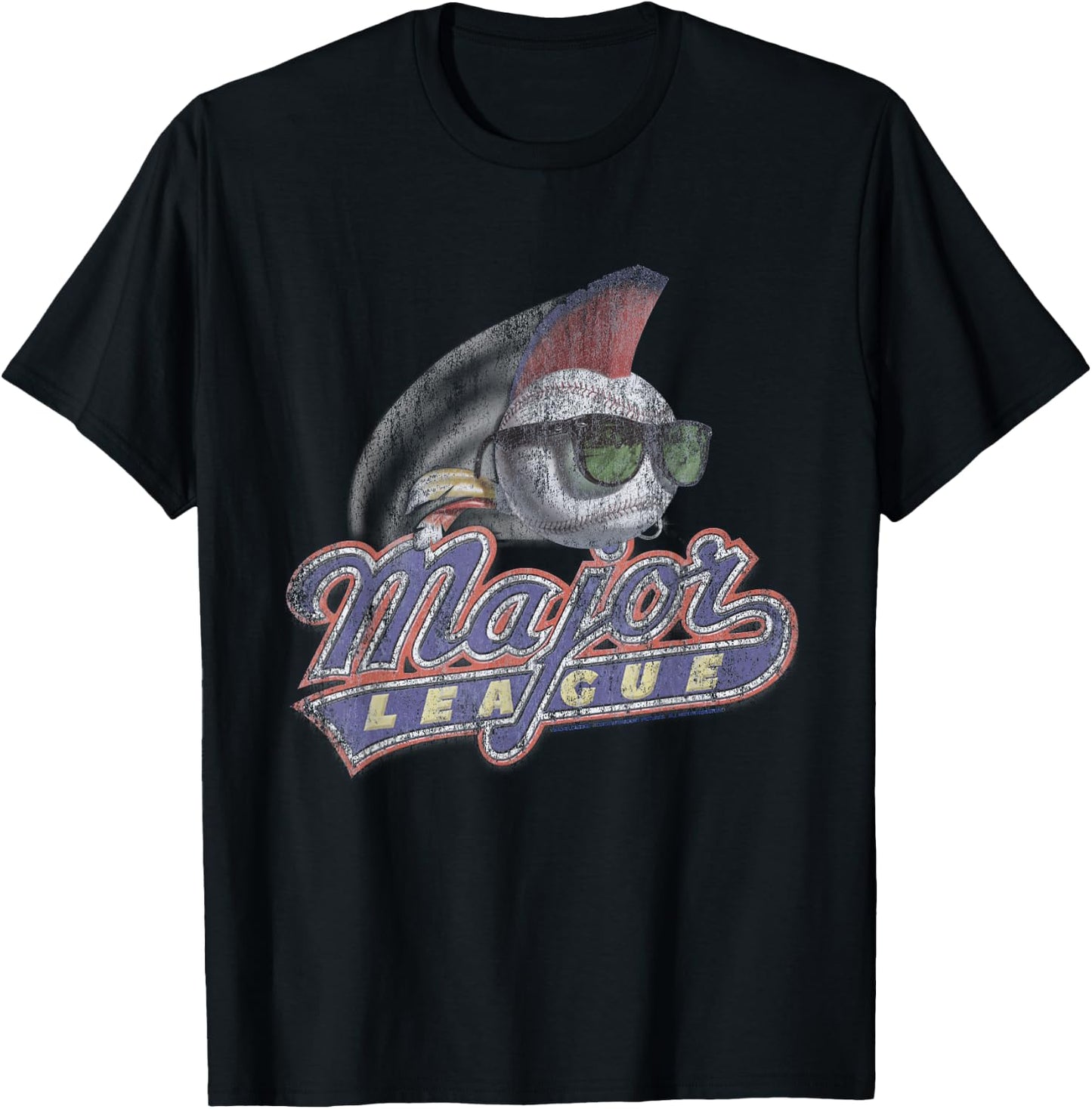 Major League Distressed Logo Small T-Shirt - T-Shirt | Black