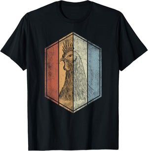 Chicken Retro Vintage Style Chicken Lover T-Shirt - T-Shirt | Black
