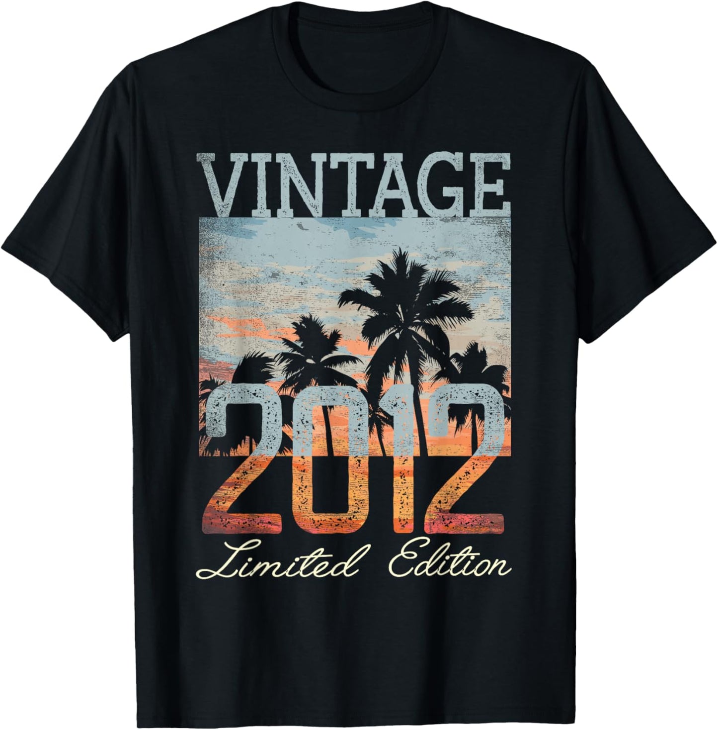 Vintage 2012 Limited Edition 13th Birthday 13 Year Old Gifts T-Shirt - T-Shirt | Black