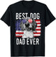 American Flag Best Dog Dad Ever Treeing Walker Coonhounds Women Men T-Shirt - T-Shirt | Black