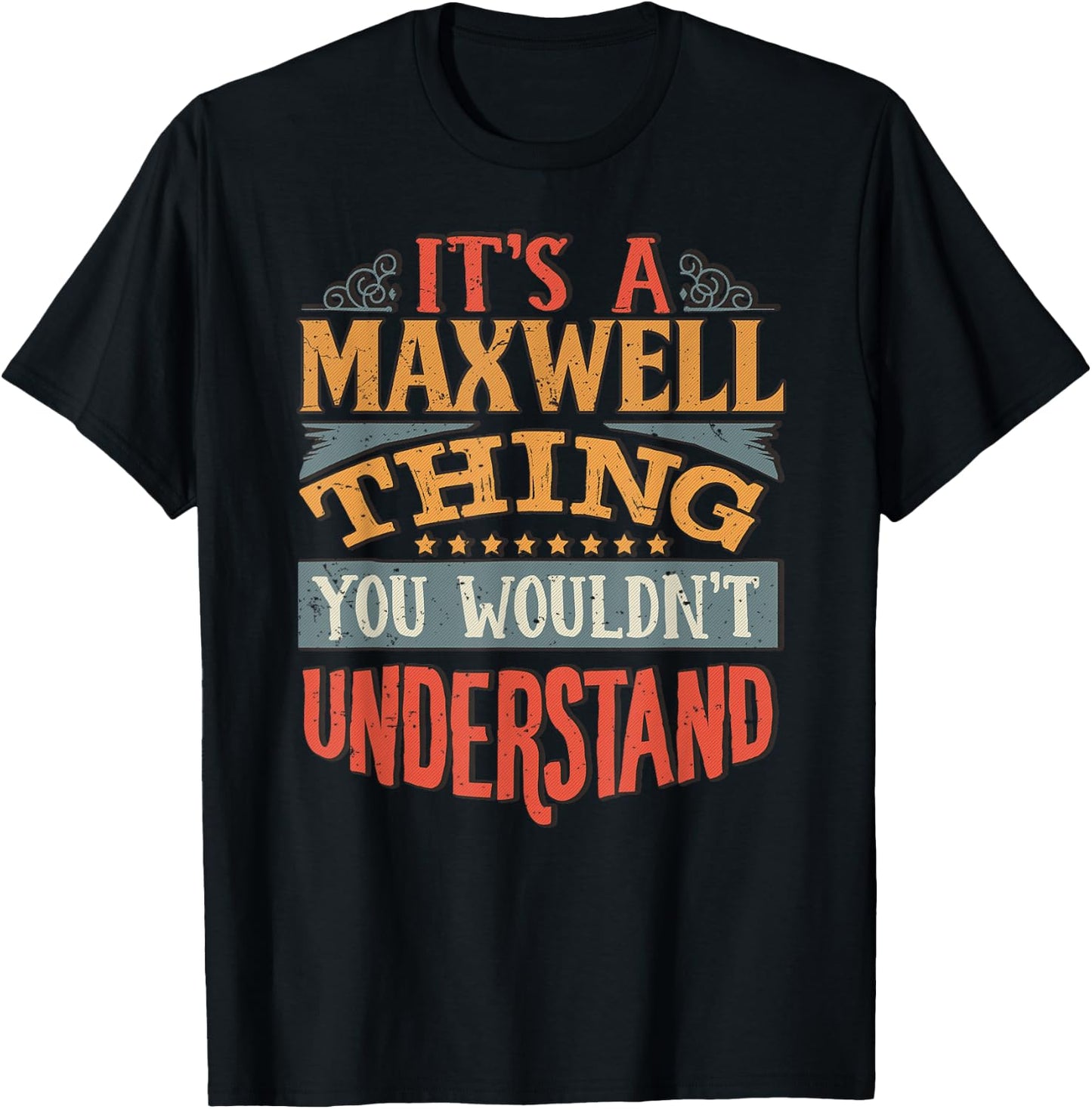 Maxwell Name T-Shirt - T-Shirt | Black