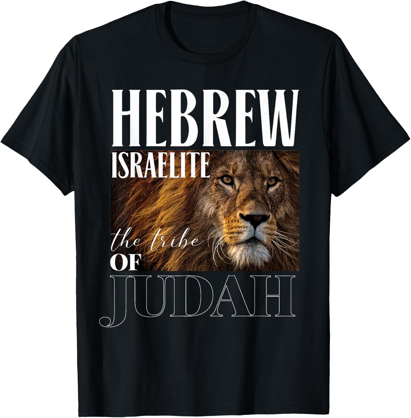 Hebrew Israelite Lion of Judah Jewish Jew Gift T-Shirt - T-Shirt | Black
