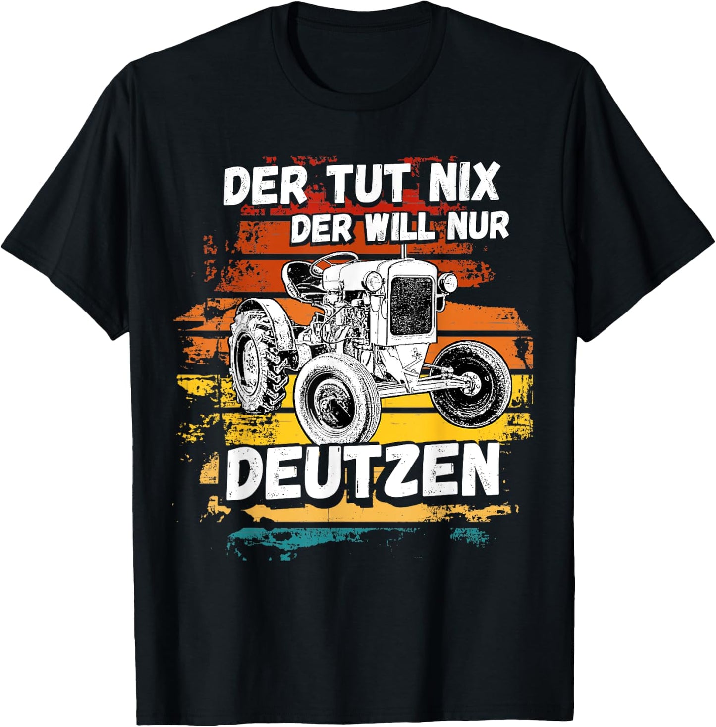 Deutz Tractor Truck Trekker Deutz Agriculture Farmer Village T-Shirt - T-Shirt | Black