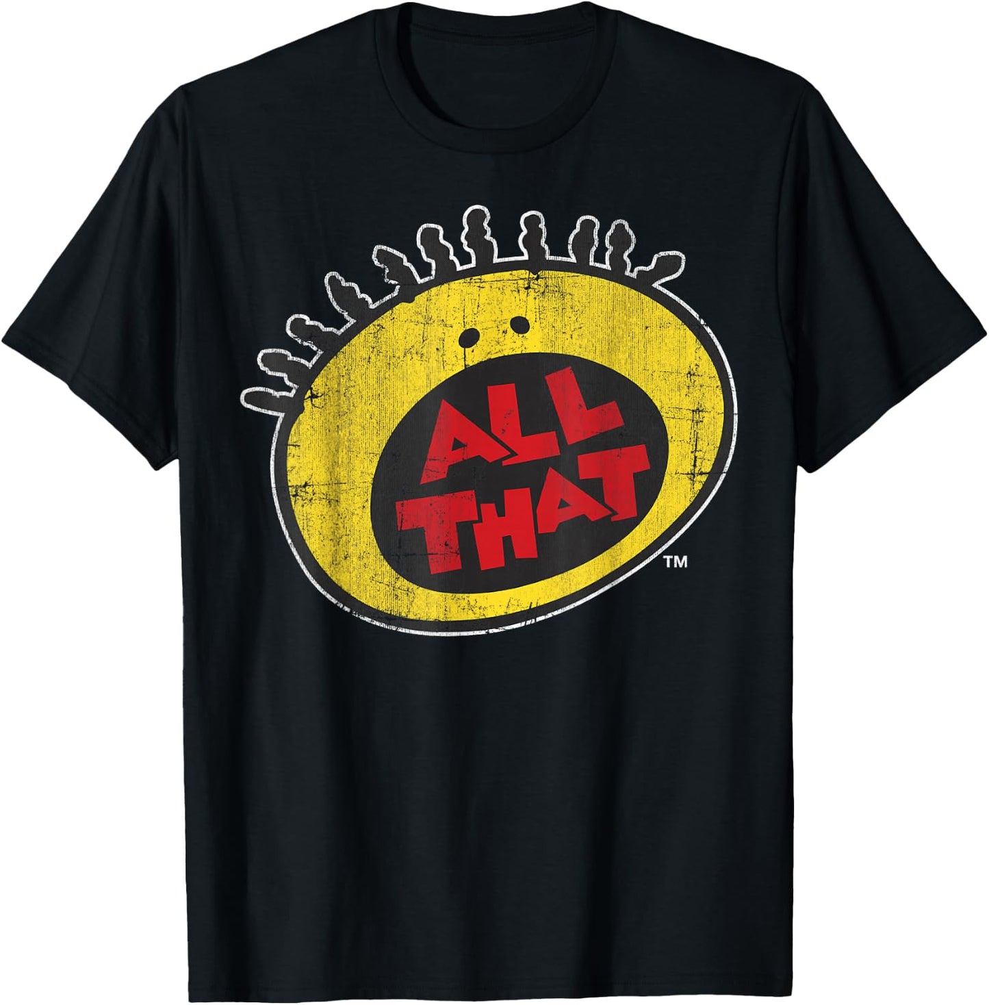 All That Classic Vintage Face Logo Title Graphic T-Shirt - T-Shirt | Black