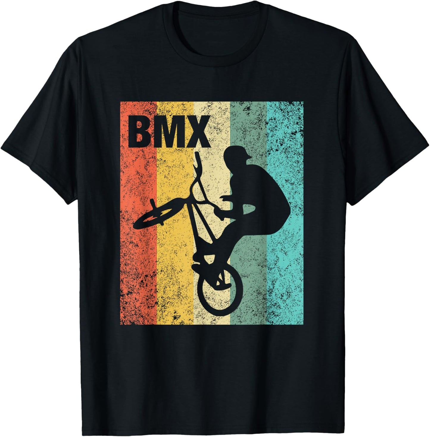 Vintage BMX Rider - Bicycle Stunt Racing Gift T-Shirt - T-Shirt | Black