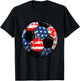 4th Of July USA Flag Soccer Patriotic Soccer Player T-Shirt - T-Shirt | Black