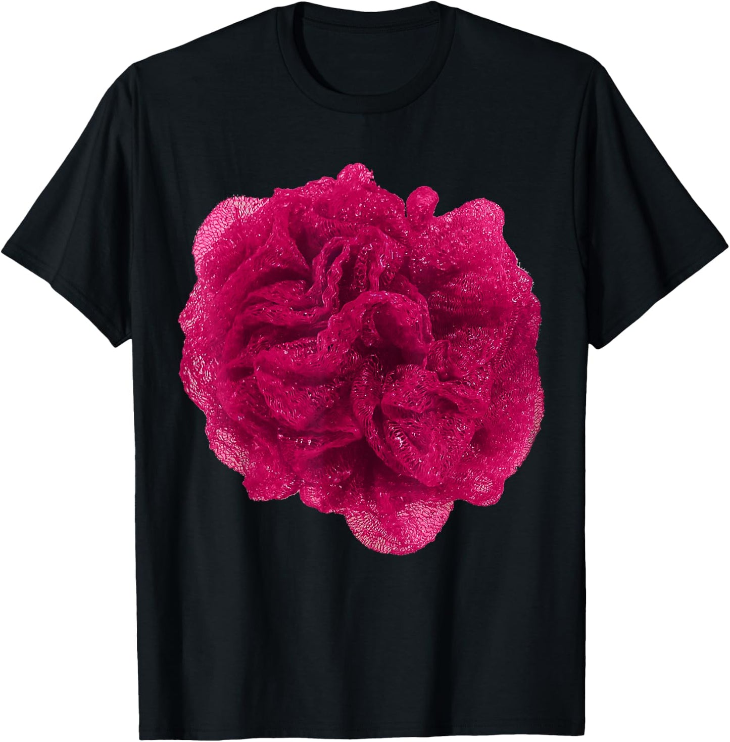 Pink Shower Loofah Costume Funny Halloween Cosplay Dress-up T-Shirt - T-Shirt | Black